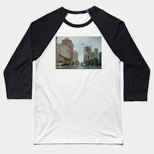 California Street in the Rain Baseball T-Shirt